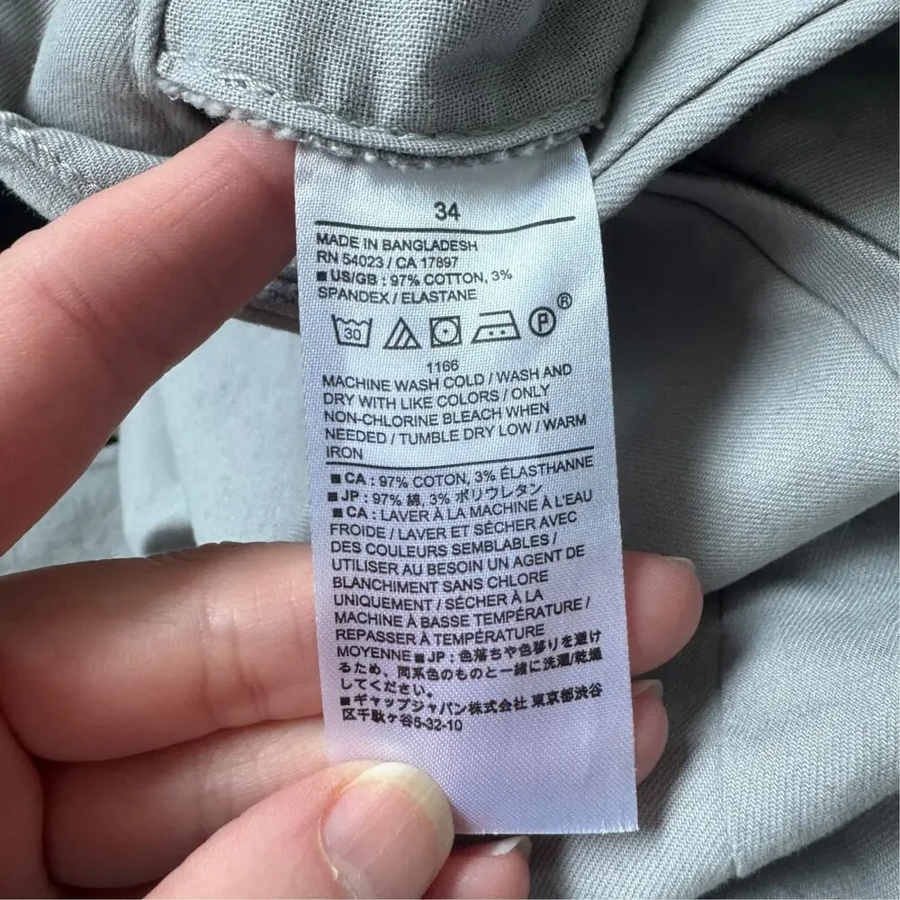 NEW Banana Republic Factory Lived-In 9” Short In the Mist Grey